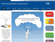 Tablet Screenshot of frankridgememorialfoundation.org